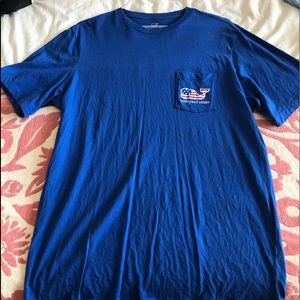 short sleeve vineyard vines American flag shirt